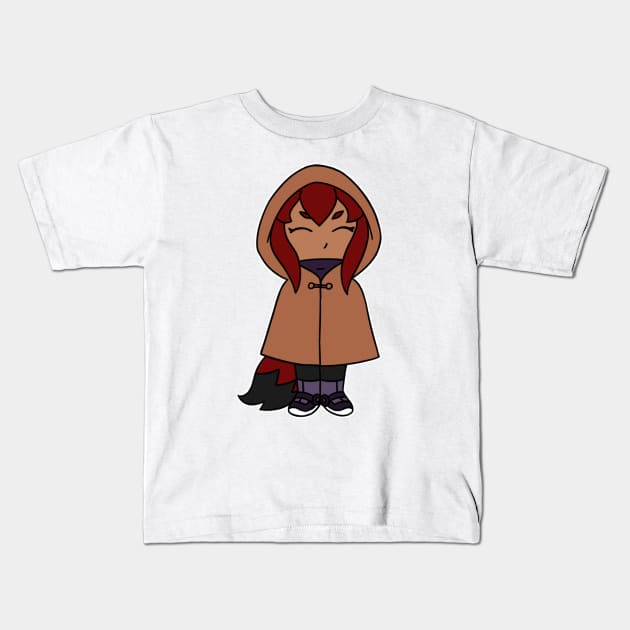 Rubi Chibi Cloak 2 Kids T-Shirt by Firestorm Fox